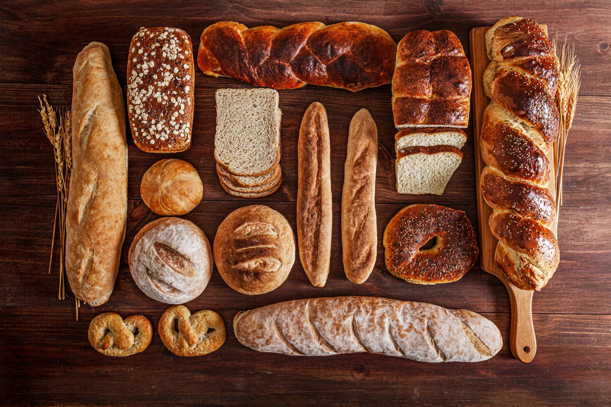 artisan bread bakery display
